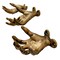 Set of 3 Cast Iron Creepy Hand Wall Hooks Gothic Horror Decor 3D Hands